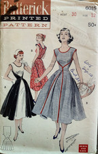 Vintage 1940s Misses BUTTERICK SEWING PATTERN #6015 Wrapped Dress Sz 12 - Uncut picture