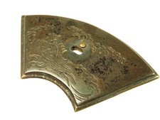 Antique Edo Meiji Japanese Shakudo Turtle Menuki Sword Fitting Metalwork picture