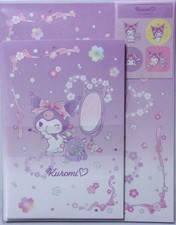 Sanrio Kuromi Sakura Magic Letter Envelope Sticker Set Made in Japan 2026 picture