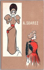 Vintage 1900s ITALY / Women's Fashion Postcard 