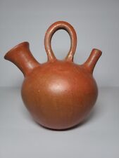 Vintage  Pottery Double Spout Terracotta Clay Water Vessel picture
