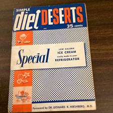 Vintage 1956 Simple Diet Desserts Cookbook Mid Century Low Calorie Recipes picture
