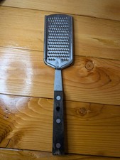 VTG Vernco Stainless Steel Hand Grater Cheese Zester Wood Handle Riveted Japan picture