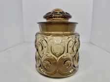 HTF Vintage MCM LE Smith Moon and Star Brown Canister 7” W/lid picture