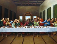 JESUS CHRIST THE LAST SUPPER BY LEONARDO DA VINCI CHRISTIAN 13X19 PHOTO picture
