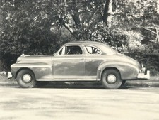 1929-30 Ford Model A Roadster ? Woman Driver Vintage Auto Photo Original picture