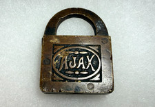 Antique AJAX Brass Padlock 2-1/8