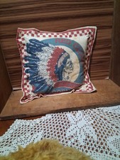 Vintage Red Cloud Corn Seed Bag Accent Pillow picture