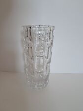 Vtg Unmarked Heavy Thick Clear Cut Art Deco Crystal 8.5