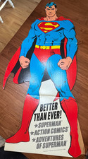 Vintage 1986 DC Comics SUPERMAN Cardboard Standee Comic Shop Promo Display Sign picture