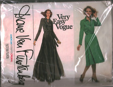 1730 Vintage Vogue Sewing Pattern Misses 1970s Von Furstenberg Dress Stretch 12 picture