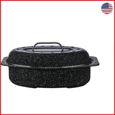 Elegant 13-Inch Oval Roaster with Self-Basting Lid – Ideal for Sourdough Baking picture