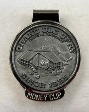 VINTAGE 1980'S - 90'S GRAND OLE OPRY SILVER-TONE METAL SOUVENIR MONEY CLIP picture