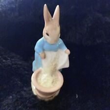 Cecily Parsley Beatrix Potter Peter Rabbit Figurine Bunny Beswick Gold Oval Asis picture