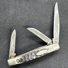 Vintage Case USA Stockman 3 Blade Pocketknife picture