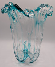 Adam Jablonski Sculptural Wavy Design Teal Blue Accents 10