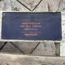Vintage Myerstown Bank & Trust Co Canvas Bank Deposit Bag Myerstown PA FDIC picture