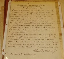 1841 document is about Benjamin Franklin’s printing press picture