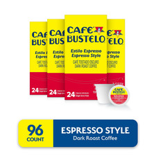(4 pack) Cafe Bustelo Espresso Style, Dark Roast Coffee, Keurig K Cup Pods, 24 C picture