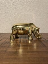 Vintage Solid Brass Rhino Made in Taiwan *Beautiful* picture