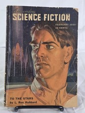 Astounding Science Fiction Feb 1950 Pulp L Ron Hubbard To The Stars Vintage picture