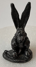 Handcrafted Solid Pewter Hare Bunny Rabbit Made in The USA picture