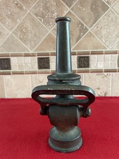 Vintage Elkhart Brass Co. Fire Hose Nozzle Firefighter Department Solid Brass picture