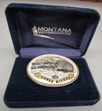 VTG Montana Silversmith 2006 Rocky Mountain Elk Foundation Hunting Belt Buckle picture