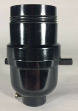 New Phenolic Bakelite Push-Thru Lamp Socket With Uno Threaded Shell, E26, #SO677 picture