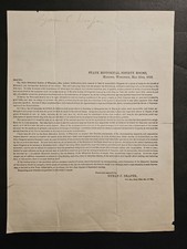 1858 Lyman C. Draper Circular – Early Appeal to Congress for Hist. Societies picture