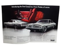1972 Pontiac Grand Am Vintage Print Ad 4 Page Uncut 1973 Model GM picture