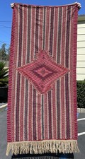 Late 18th Early 19th Century Saltillo Serape w/ Historically Added Fringe  picture