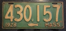 1928 Mass MA Massachusetts Automobile License Plate Car Auto Tag vehicle picture