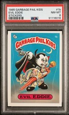1985 Topps Garbage Pail Kids OS1 Series 1 EVIL EDDIE 1b Matte Card PSA 8 NM gpk picture