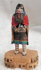 Minature Hopi Heoto Mana Kachina Signed Lawrence Maho picture