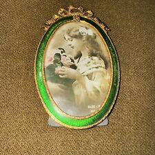 Goldtone Green 3.5”W x 6”L Oval Frame picture