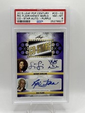 2015 Leaf Co-Stars Autograph #CO-02 RIC FLAIR AUTO Purple #10/15 - PSA 8 Pop 1 picture