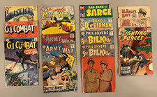 Vintage War Comic Books  Lot DC Army at War G.I. Combat Blackhawk Bilko Sad Sack picture