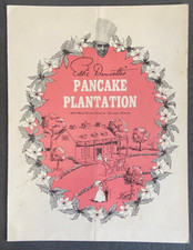 Eddie Doucette's Pancake Plantation Restaurant Menu Chicago 1950s Vtg. picture