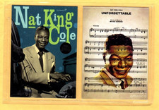 NAT KING COLE CUSTOM NOVELTY TRADING CARD 2 CARDS picture