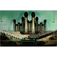 World-Famous Choir and Organ of the Mormon Tabernacle Vintage Postcard SPN17 picture