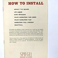 c1940s Spiegel How To Install: Asphalt Tiles Beautywall Servoleum Linoleum 2H picture