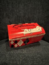 Vintage SuperDawg Cardboard Hot Dog Box - Iconic Chicago Drive-In Collectible picture
