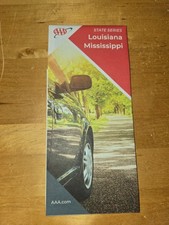 LOUISIANA MISSISSIPPI LA MS State Map AAA Road Tour Map NEW 2024 picture