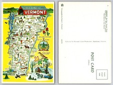 Vermont Illustrated Map Postcard picture