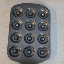 WILTON 2010 VINTAGE MINI PAN, 12 CAVITY, NON STICK DONUT FORM BAKING PAN picture