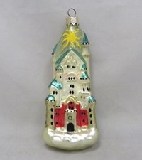 Vintage Schloss NEUSCHWANSTEIN Castle Blown Glass Christmas ORNAMENT Germany picture