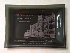 Vintage Wilbur H. Lynch High School Amsterdam NY Candy Dish Ashtray MCM 1960s picture
