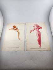 Vtg 1939 Esquire George Petty Pinups 2 Easter Bunny And What Shall I Tell Them picture