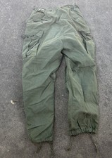 Vintage US Army M-1951 Field Trousers Shell Cargo Pants Olive Green 35” Waist picture